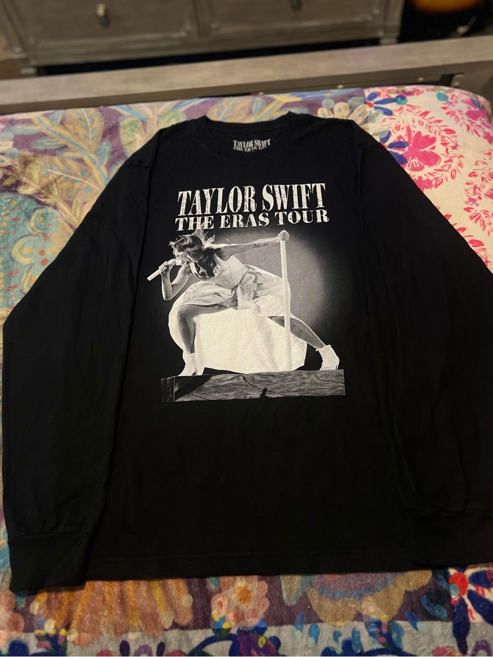 Taylor Swift Eras Tour 2023-2024 Black Long Sleeve Shirt Official Merch L